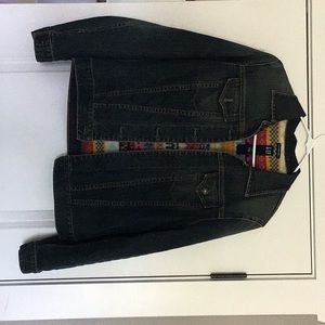 Gap jean jacket with sweater lining